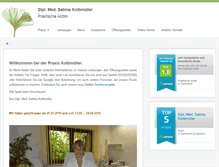 Tablet Screenshot of praxis-kolbmueller.de